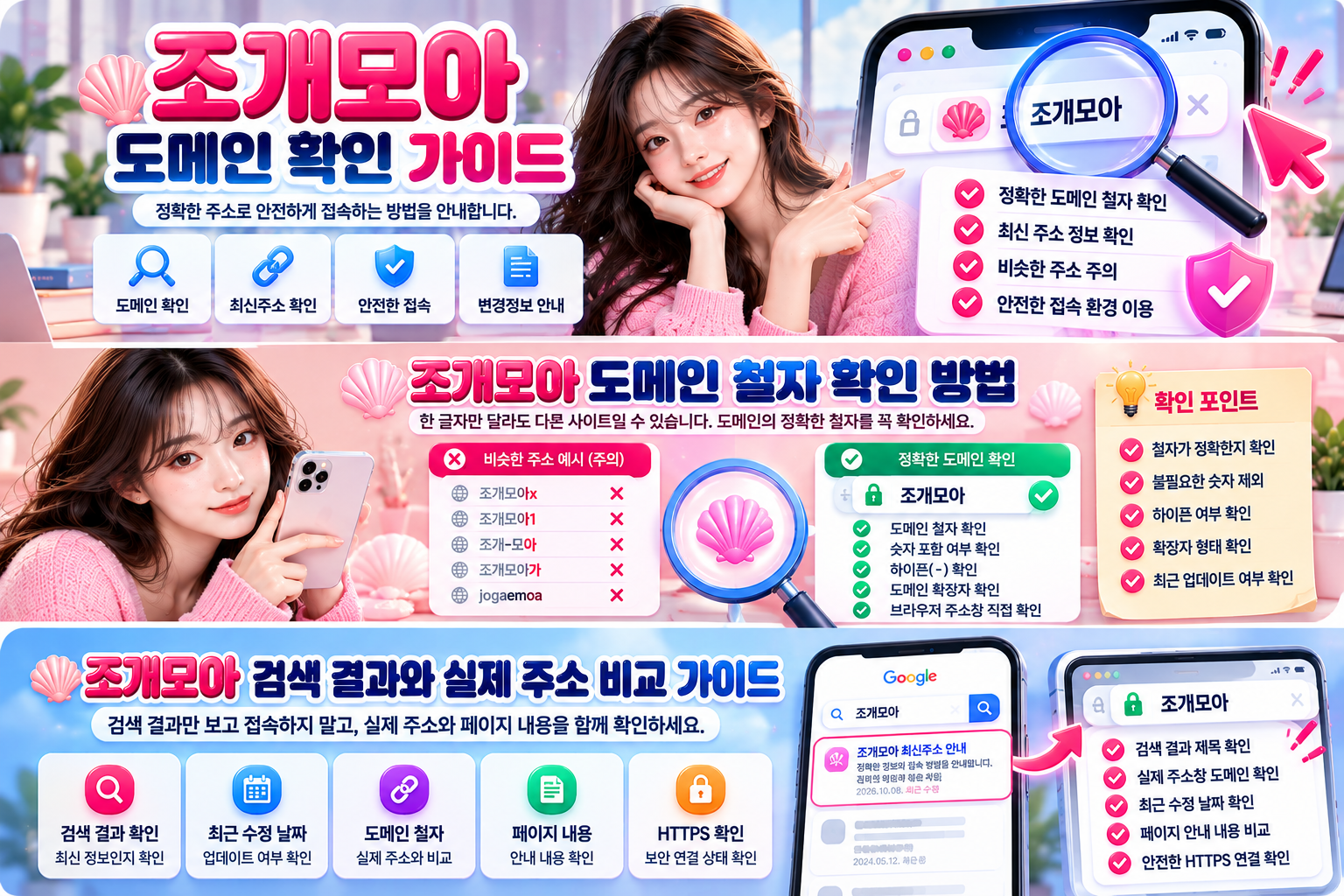 조개모아 도메인 주소 확인 가이드